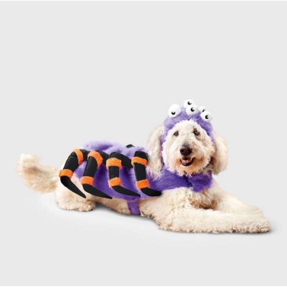 Spider Costume Dog Full Body Costumes - Boots & Barkley™ Purple Medium